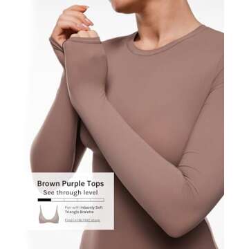 INLYRIC Women's Long Sleeve T-Shirts Crew Neck Basic Fitted Slim Crop Tops Going Out Trendy Tops Spr...