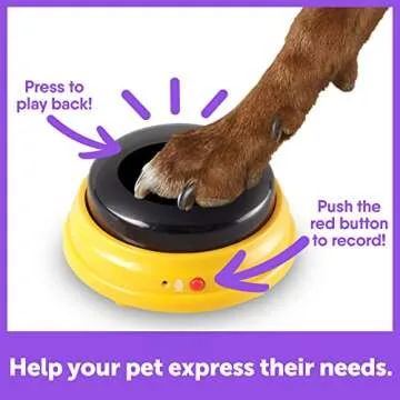 Hunger For Words Talking Pet Next Words Names - 3 Piece Set of Recordable Speech Buttons for Dog Training, Dog Buttons for Communication | Games & Stuff for Dogs