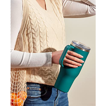 Maars Charger 40oz Insulated Travel Mug Tumbler in White Onyx