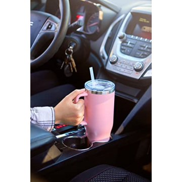 Maars Charger 40oz Insulated Travel Mug Tumbler in White Onyx