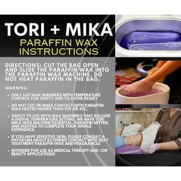 Tori Mika Paraffin Wax Refills, 6 lbs Scented Paraffin Wax Blocks for Paraffin Bath, Paraffin Wax Machine Refills for Hand Feet Dry Skin, Help Stiff Muscles and Pain (Peach, 6 lbs)