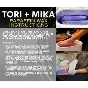 Tori Mika Paraffin Wax Refills, 6 lbs Scented Paraffin Wax Blocks for Paraffin Bath, Paraffin Wax Machine Refills for Hand Feet Dry Skin, Help Stiff Muscles and Pain (Peach, 6 lbs)