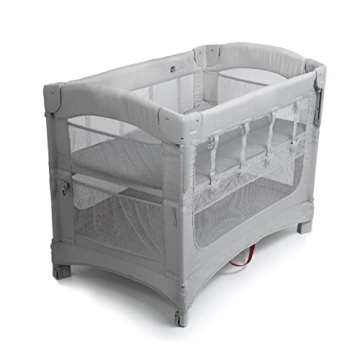 Arm’s Reach Ideal Ezee 3 in 1 Co-Sleeper Folding Bedside Bassinet and Play Yard Featuring Breathab...