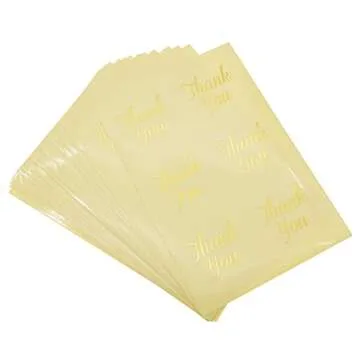Golden Foil Thank You Stickers - 90 Pack for All Occasions