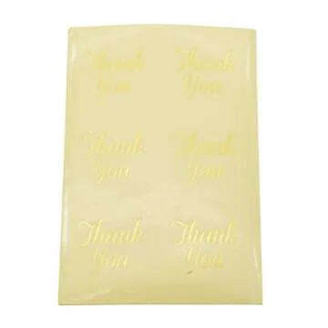 Golden Foil Thank You Stickers - 90 Pack for All Occasions