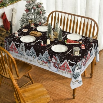 Horaldaily Christmas Tablecloth for Festive Gatherings