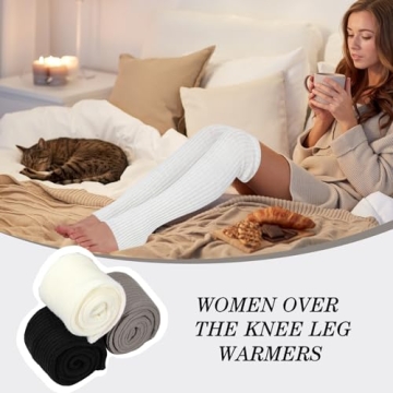 Stylish SATINIOR Long Stirrup Leg Warmers for Women