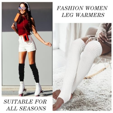 Stylish SATINIOR Long Stirrup Leg Warmers for Women