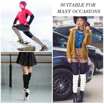 Stylish SATINIOR Long Stirrup Leg Warmers for Women