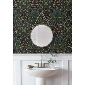 NextWall Victorian Garden Wallpaper - Easy Peel and Stick