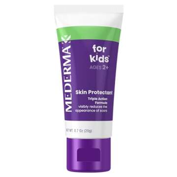 Mederma Scar Gel for Kids; Reduces the Appearance of Old and New Scars from Cuts, Burns, Surgery; Goes on Purple and Rubs in Clear; Grape Scented; Ages 2+, 0.70 Oz