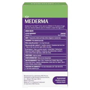 Mederma Scar Gel for Kids; Reduces the Appearance of Old and New Scars from Cuts, Burns, Surgery; Goes on Purple and Rubs in Clear; Grape Scented; Ages 2+, 0.70 Oz