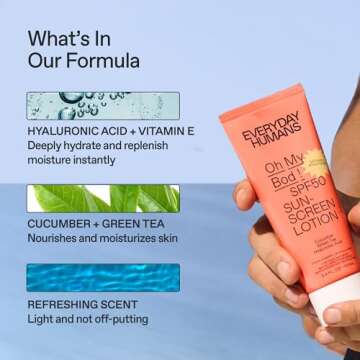 Everyday Humans Oh My Bod SPF50 Face & Body Sunscreen Lotion 1 oz
