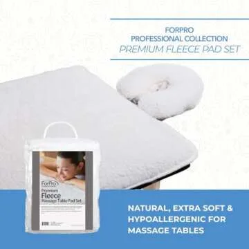 ForPro Premium Fleece Massage Pad Set, Hypoallergenic Comfort