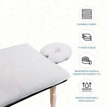 ForPro Premium Fleece Massage Pad Set, Hypoallergenic Comfort