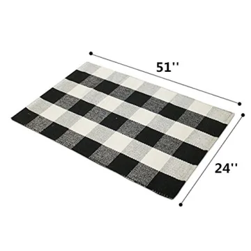 Stylish Ukeler Buffalo Check Rug for Home Decor