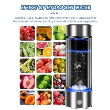 420ml Hydrogen Water Bottle Portable Hydrogen Water Ionizer Machine USB Rechargeable Hydrogen Water Generator,Hydrogen Rich Water Glass Health Cup for Home Travel