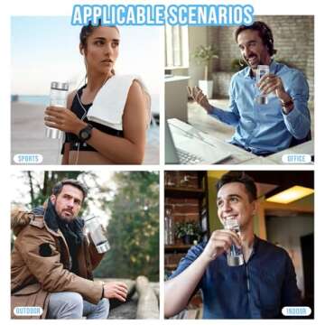 420ml Hydrogen Water Bottle Portable Hydrogen Water Ionizer Machine USB Rechargeable Hydrogen Water Generator,Hydrogen Rich Water Glass Health Cup for Home Travel