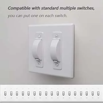 Wall Switch Guard, ILIVABLE Childproof Light Switch Plate Covers Protects Your Circuits from being Accidentally Turned On or Off by Children and Adults (White, 2 Pack)
