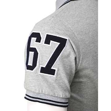 H2H Mens Casual Slim Fit Polo T-Shirts Basic Designed with Giraffe Embroidery Gray US XS/Asia M (KMTTS599)