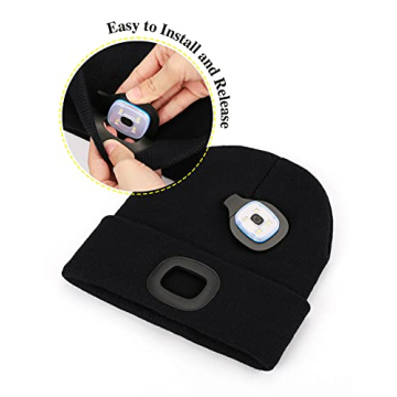 MELASA LED Beanie - USB Rechargeable Hands-Free Light Hat