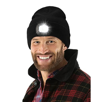MELASA LED Beanie - USB Rechargeable Hands-Free Light Hat
