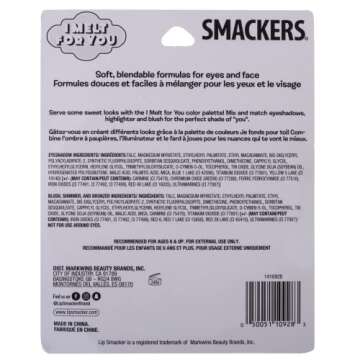 Lip Smacker Sparkle & Shine Eyeshadow Makeup Palette, Melt For You Shimmer | Christmas Make Up Collection | Holiday Present | Gift for Girls