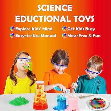 UNGLINGA 33 Experiments Science Kit for Kids, Science Project STEM Toys Gifts for Boys Girls Learning Educational Chemistry Set, Volcano Erupting, Scientis Kit