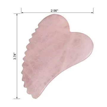 Gua Sha Facial Tool Rose Quartz for Beauty and Wellness