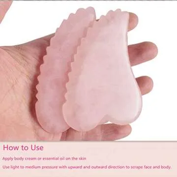 Gua Sha Facial Tool Rose Quartz for Beauty and Wellness