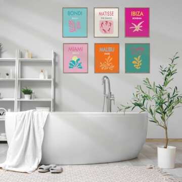 XBYGIMI Preppy Wall Art Prints Set for Room Aesthetic