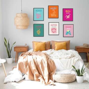 XBYGIMI Preppy Wall Art Prints Set for Room Aesthetic