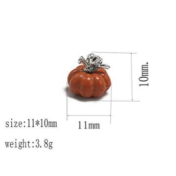 Colorful 10pcs Pumpkin Charms for DIY Jewelry Making
