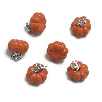 Colorful 10pcs Pumpkin Charms for DIY Jewelry Making