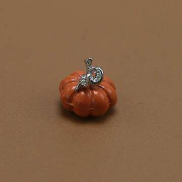Colorful 10pcs Pumpkin Charms for DIY Jewelry Making