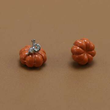 Colorful 10pcs Pumpkin Charms for DIY Jewelry Making