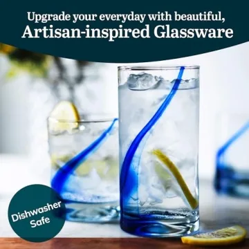 Libbey Blue Ribbon Tumbler and Rocks Glass Set of 16