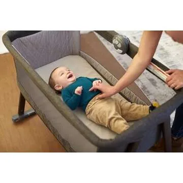 Safety 1st Slumber-and-Play Bassinet, Easily Converts from Bassinet to Play Yard, Smoked Pecan