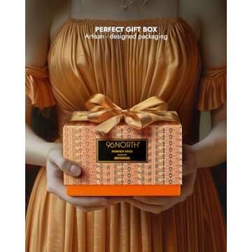 96NORTH Luxury Pumpkin Soy Candle | Large 3 Wick Jar Candle | Halloween & Fall Decor | Up to 40 Hours Burning | 100% Natural Soy Wax | Relaxing Aromatherapy Candle | Halloween Fall Candle Gift