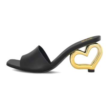 Chic XYD Heart Heel Mules for Summer Fashion