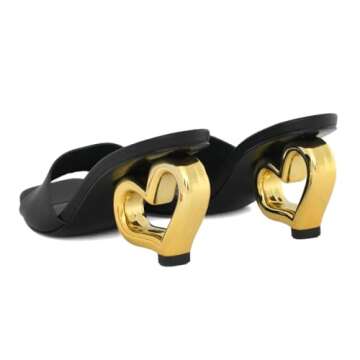 Chic XYD Heart Heel Mules for Summer Fashion