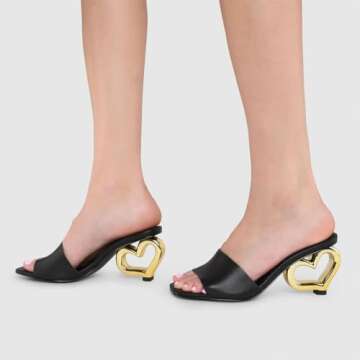 Chic XYD Heart Heel Mules for Summer Fashion
