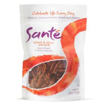 Sante Pecans, Sweet and Spicy, 4 Ounce (Pack of 6)