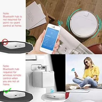 Smart Switch Button Pusher: Switch Bot Button Pusher, Tuya App or Timer Control, No Wiring, Add a Hub Compatible with Alexa/Google Home, Smart Bluetooth Fingerbot for Any Buttons and Switches (White)