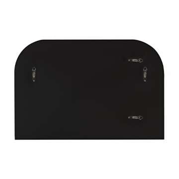 Kate and Laurel Caskill Modern Arched Wall Mirror, 36 x 24. Black, Decorative Wide Contemporary Mirror for Wall Decor with Arched Frame and Sophisticated Look