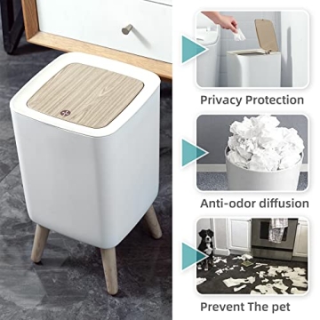Stylish Bathroom Trash Can with Lid for Modern Homes