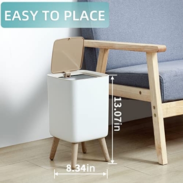 Stylish Bathroom Trash Can with Lid for Modern Homes