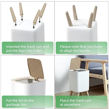 Stylish Bathroom Trash Can with Lid for Modern Homes