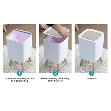 Stylish Bathroom Trash Can with Lid for Modern Homes