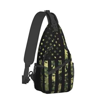 LAKUERVI Camo Chest Sling Bag - Stylish and Versatile Crossbody Shoulder Backpack